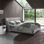 Bild in Galerie anzeigen, Augsburg 180x200 Polsterbett Stoff LINA color hellgrau front 02