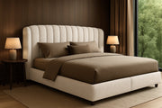 Berlin Boxspringbett BOUCLE color beige