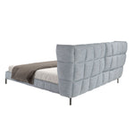 Bild in Galerie anzeigen, Dortmund 180x200 Polsterbett Stoff RIVA color blaugrau back