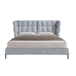 Bild in Galerie anzeigen, Dortmund 180x200 Polsterbett Stoff RIVA color blaugrau front