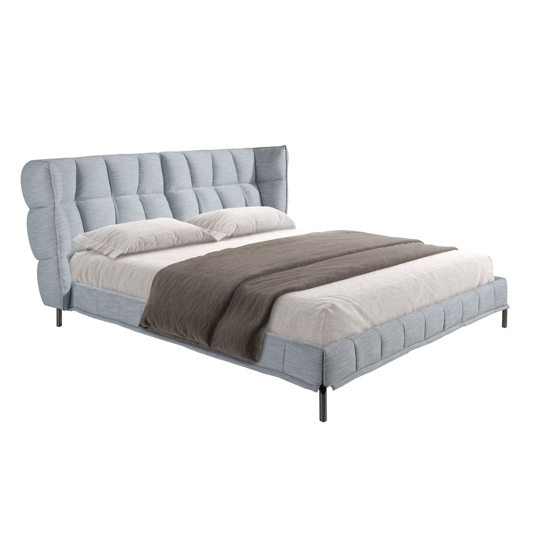 Dortmund 180x200 Polsterbett Stoff RIVA color blaugrau main