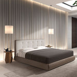 Bild in Galerie anzeigen, Hamburg 180x200 Polsterbett Kunstleder LENO color braun main 02