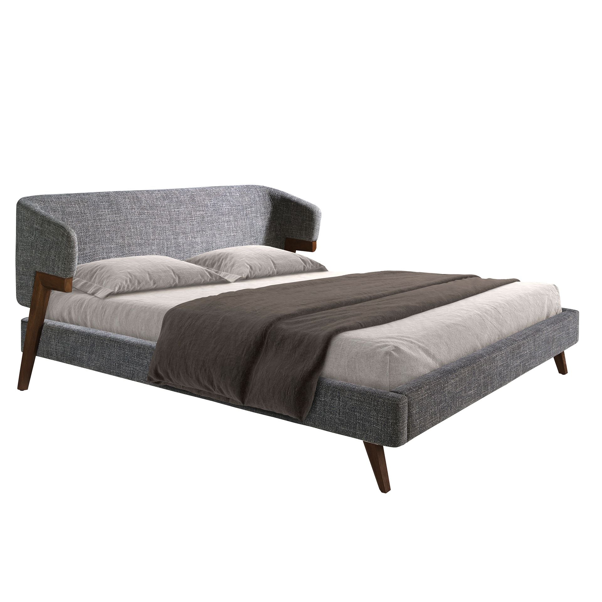 Hannover 180x200 Polsterbett Webstoff WEVO color Grau main