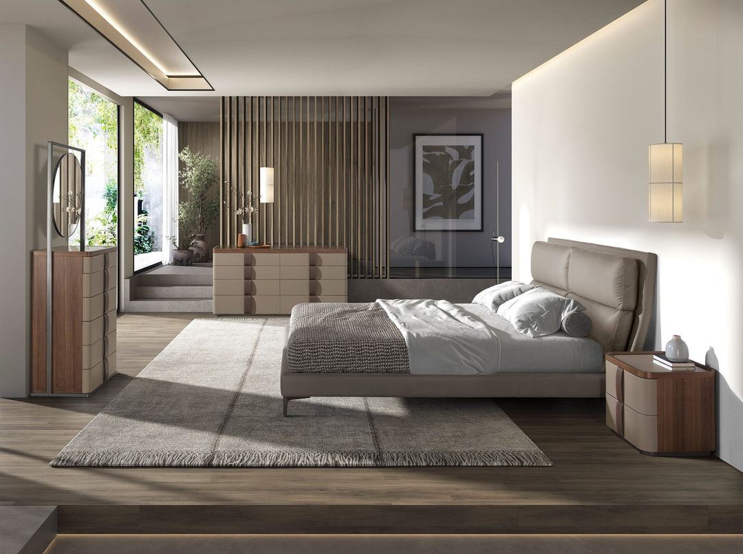 Leipzig 180x200 Polsterbett Kunstleder LENO color mink side 03