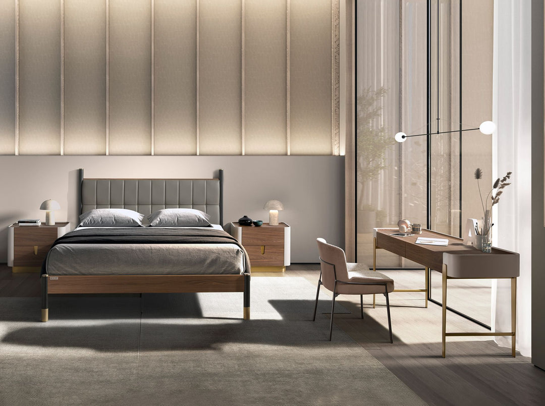 Mannheim 160x200 Polsterbett Kunstleder LENO color Grau front 02