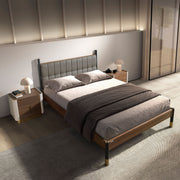 Mannheim 160x200 Polsterbett Kunstleder LENO color Grau top