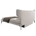 Bild in Galerie anzeigen, Muenchen 180x200 Polsterbett Stoff LINA color hellgrau back