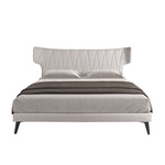 Bild in Galerie anzeigen, Muenchen 180x200 Polsterbett Stoff LINA color hellgrau front