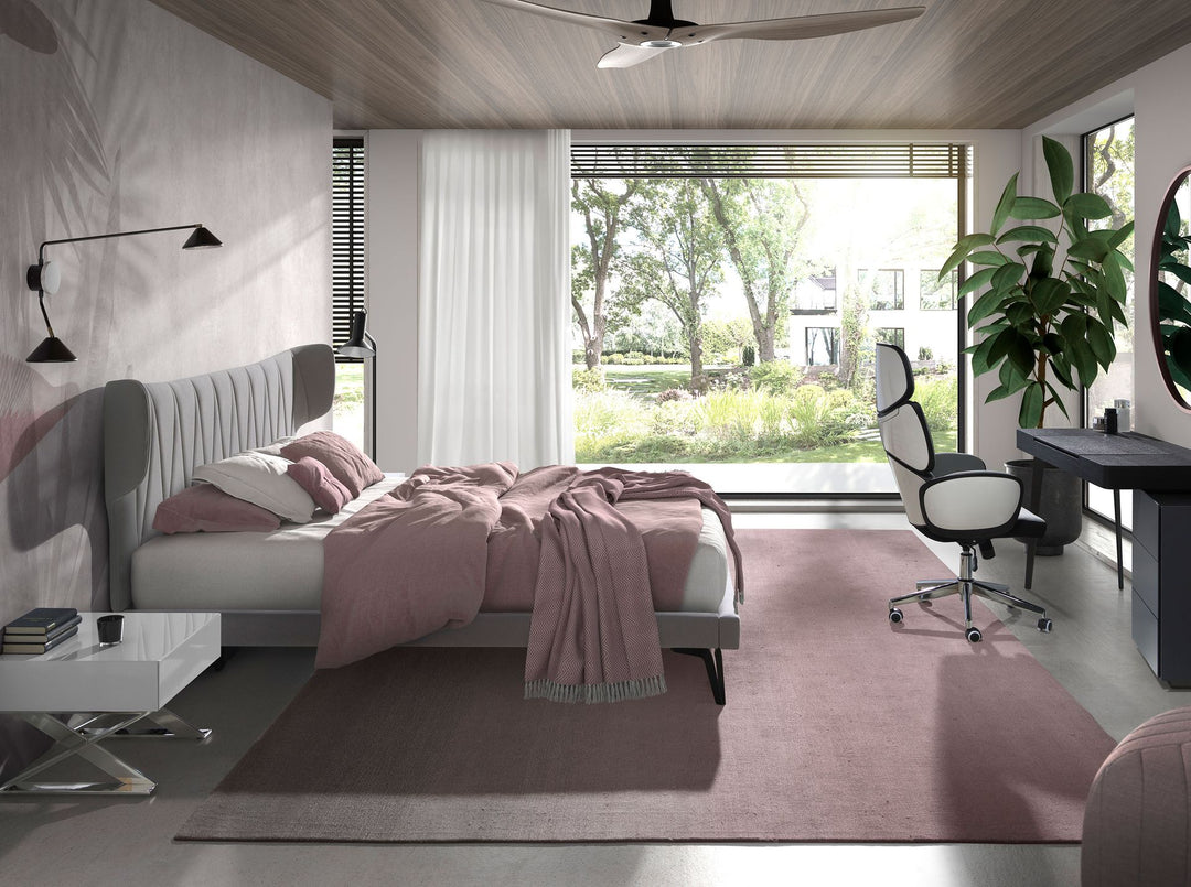 Muenchen 180x200 Polsterbett Stoff LINA color hellgrau side 02