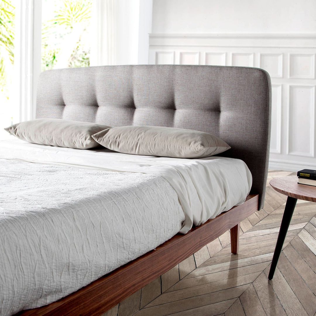 Münster 160x200 Polsterbett Webstoff WEVO color Grau detail 02