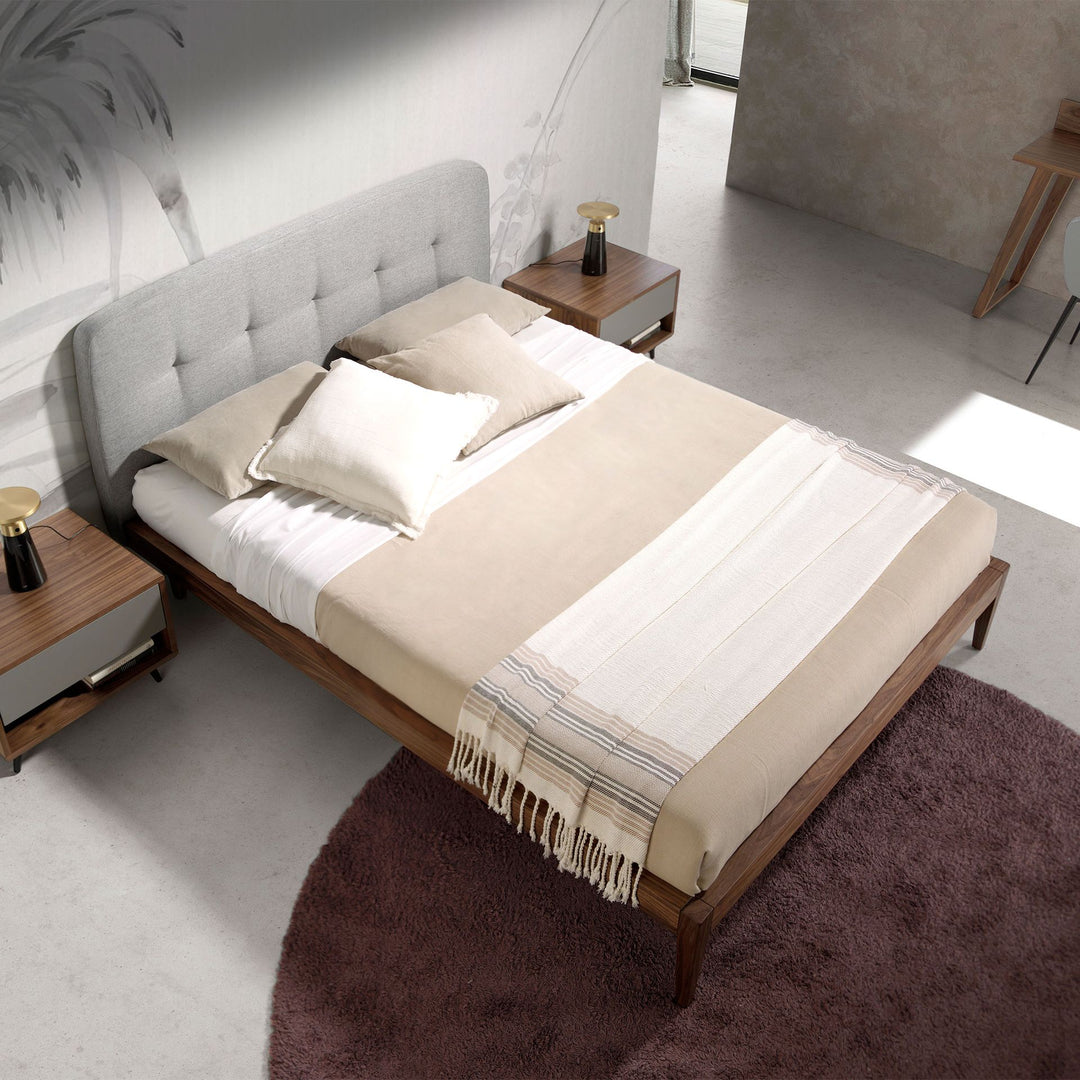 Münster 160x200 Polsterbett Webstoff WEVO color Grau top